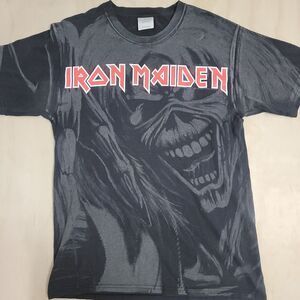 2009 Iron Maiden Killers All Over Print AOP Devil Graphic T-Shirt Medium
